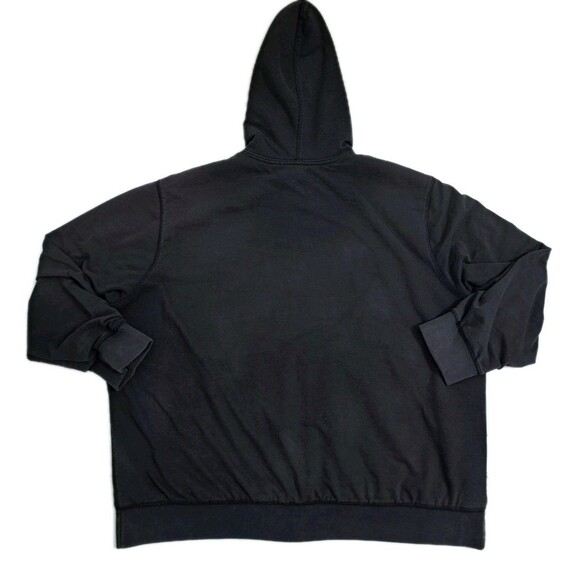 Basic Editions 2XL Men’s Fleece Lined Hoodie Zip Black Workwear Heavyweight - Picture 8 of 11